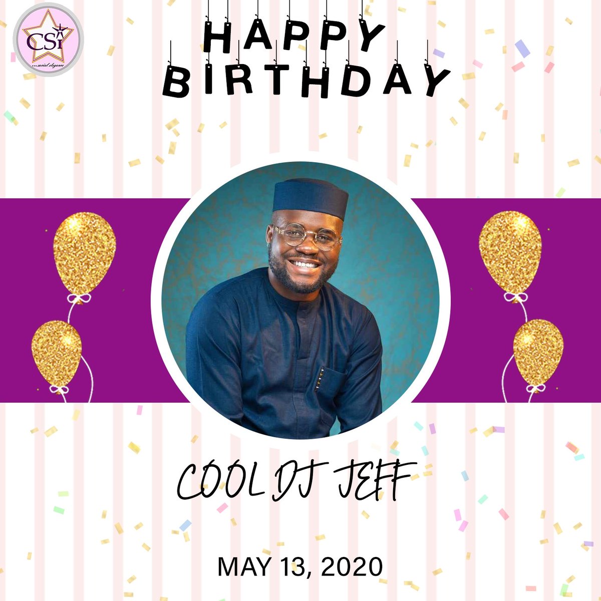 csi_redcarpet's tweet photo. Happy birthday Cool DJ Jeff @coolDjJeff_ 📀
May you be gifted with life’s biggest joys and never-ending bliss. After all, you yourself are a gift to earth, so you deserve the best. Happy birthday champ 🎂
.
#HappyBirthday
#CSIHumans
#CSIExperience
#MayBirthday https://t.co/lToF5aXrym