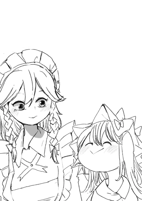【東方イラスト】探偵さとりより咲フラ #フランドール・スカーレット #十六夜咲夜 