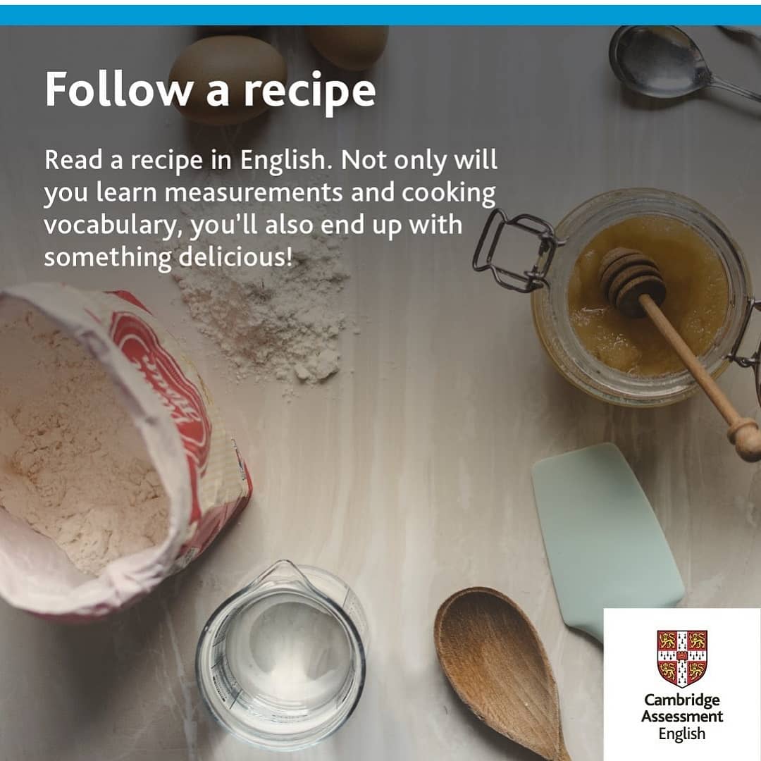 Englishyoucan's tweet photo. Tips for learning English at home.

1. Do an exercise video ✅
2. Follow a recipe ✅
3. Learn a new skill ✅
4. Chat to friends online ✅

#CambridgeLearningAssesment
#LearnEnglish #AprendeIngles #EnglishLearning #Study #StudyMotivation #LearnAtHome #learn
https://t.co/SgHAaTHjzd https://t.co/44iMJ9Az09