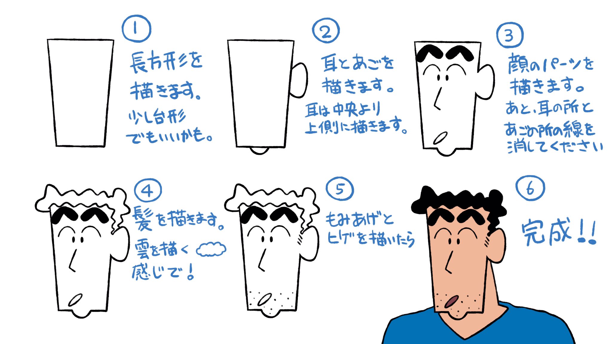 ちばん ちばん流 野原ひろしの描き方 T Co Gskckl1i1k Twitter