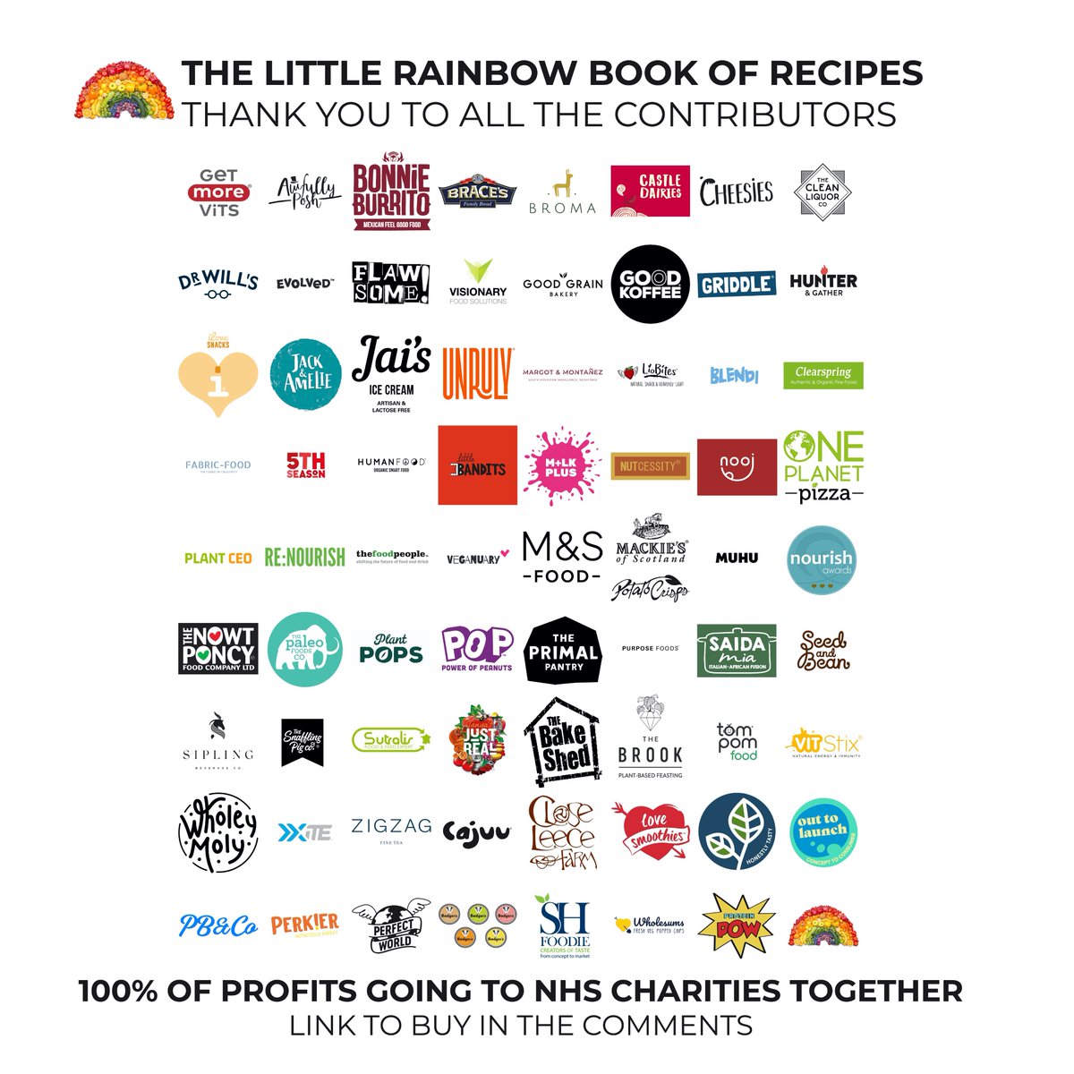 The Little Rainbow Book of Recipes...

Thank you to all of the contributors, 100% of profits raised go to @nhscharitiestogether 

Link to buy the book here bit.ly/2SYGbvk 

#rainbowrecipes #foodindustry