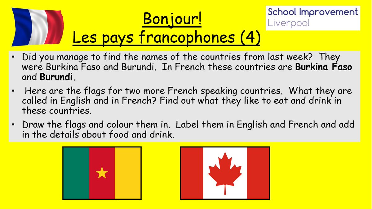 Salut!  Why not join in with our project to find out where in the world they speak French? 
Bon voyage!  🇫🇷😃👍