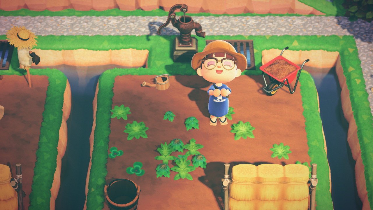 ごま いろはにほへ島 やったぁ 雑草かなり間引いたら本当に成長してきました この1カ月全然成長しなくてずっと悩んでたので Animalcrossingnewhorizons Acnh あつまれどうぶつの森 あつ森