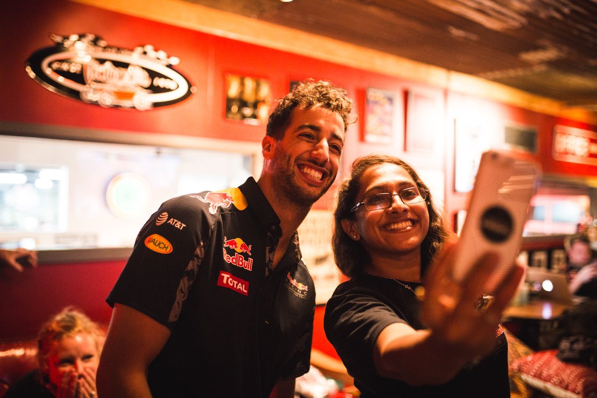 10 years and bucketloads of luck later, I managed to land a social media job for  @pumamotorsport that I swear I did for reasons besides photos like this one. PS - That's  @danielricciardo :-)PPS - That’s my F1-atheist, yet 100% fantastic boss cringing in the background.