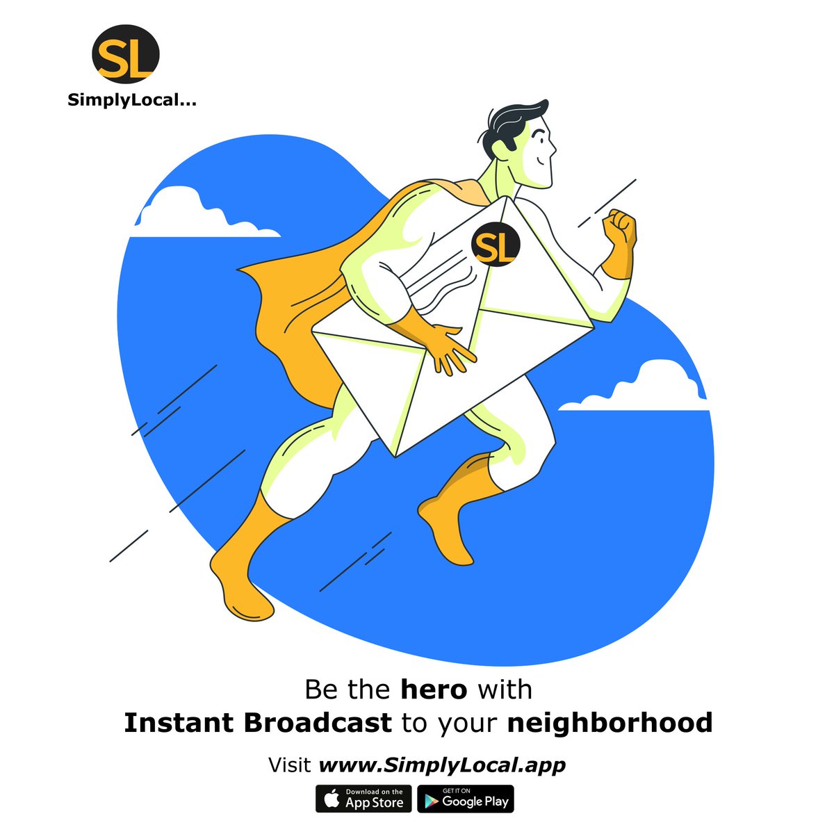 SimplylocalX's tweet photo. #InstantBroadcast to your #neighborhood with #simplylocal, #madeinindia. #vocalforlocal #communitysupport #covid19 #socialmedia #app
Visit us at https://t.co/zJuktU4XMz https://t.co/4KkMvuY4Pb