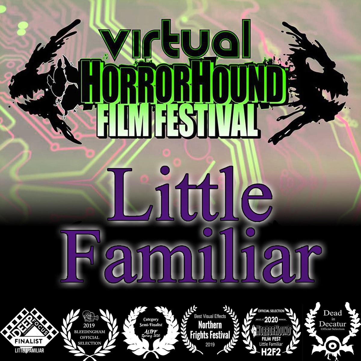 TeamUsPro's tweet photo. Stoked to be part of the virtual @horrorhound film fest!

#littlefamiliarmovie 
#horror #fantasy #film #independentfilm #indiefilm #filmfest #h2f2 https://t.co/UCTdVG5W8h