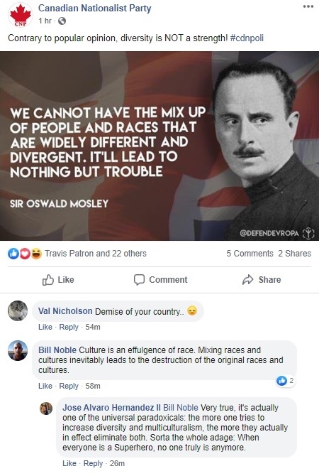 Well, for one thing despite claiming the CNP is not a neo-Nazi party, he continues to post things on social media that confirm it is a neo-Nazi party. 2/15