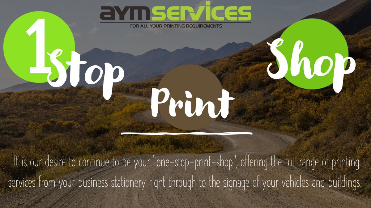 AYM Services aims to be your  local 1Stop Print Shop. Offering a wide range of services for all your Print requirements.
.
#printing #printingpress #printcompany #forallyourprintrequirements #affordableprices #qualityprints #onestopprintshop #aymservices