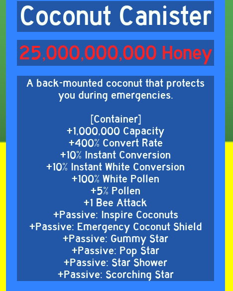 Bee Swarm Leaks On Twitter Star Passives Were Added Back To The Porcelain Port O Hive And Coconut Canister In The Test Realm - bee swarm roblox porcelien hive