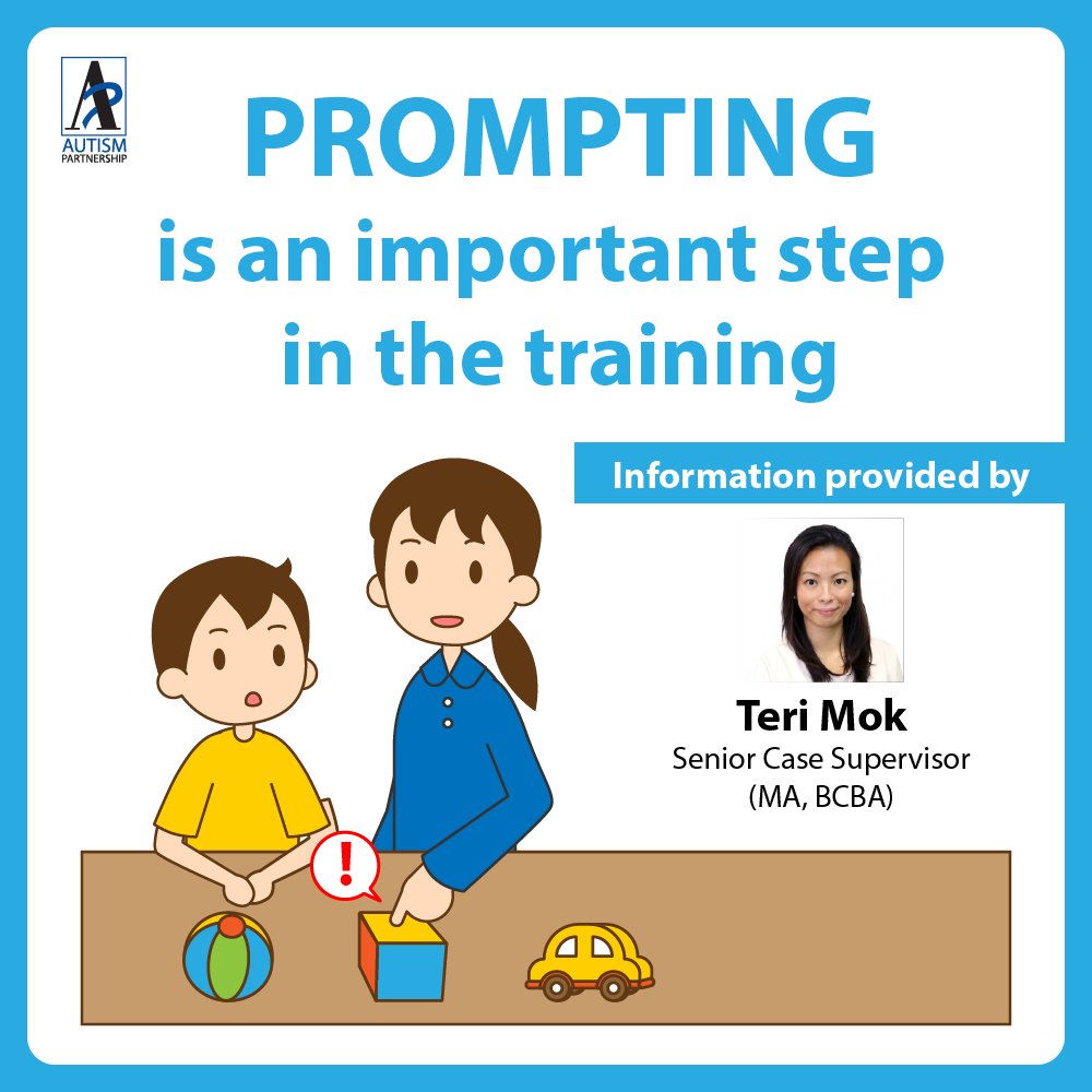 Autism_P's tweet photo. 【What is #prompting? How is it an important step to the training?】
In our #ABA training, we use prompting to help and assist students to respond in the way that we want them to or complete a task successfully.

When you want to give prompt, what should you should ask yourself? https://t.co/eOmZC3S13K