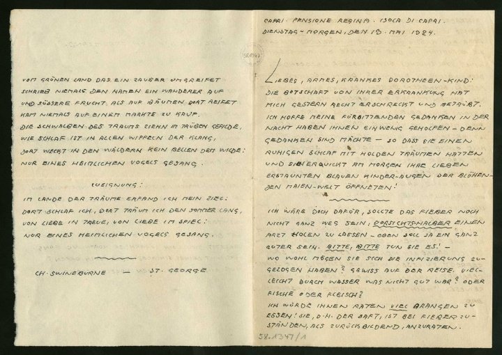 MartinKuhn9's tweet photo. #closedbutopen #LiMoApp Am 13. Mai 1924 schreibt der Illustrator diverser George-Bücher Melchior Lechter der verehrten jungen Pianistin Dorothea Braus auswendig die George Übersetzung von Swinburnes Traumballade auf: "IM LANDE DER TRÄUME ERFAND ICH MEIN ZIEL: [...]" https://t.co/bnyNKW8wjg