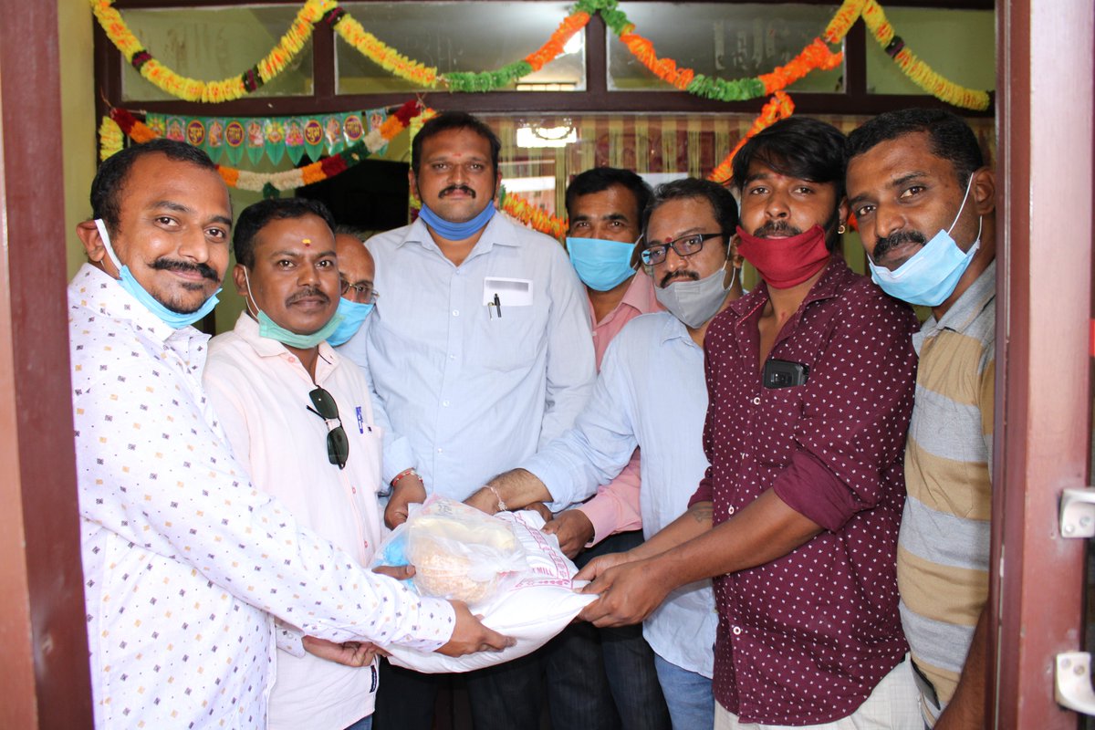 We distributed dry rations to all TV Reporters in Hosakote taluk...
