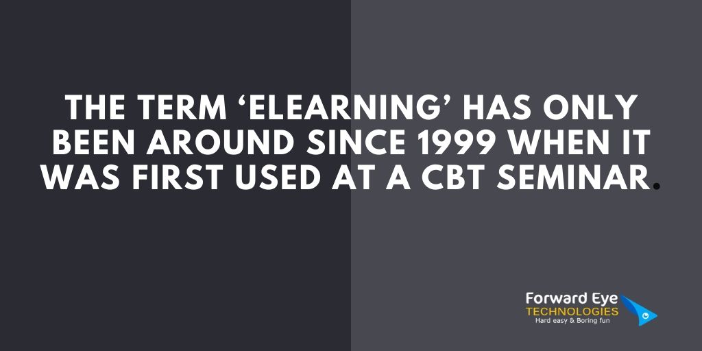 ForwardEyeTech's tweet photo. The term ‘elearning’ has only been around since 1999 when it was first used at a CBT seminar.
.
.
.
.
.
.
#eLearning #elearningcompaniesinaustralia #elearningcompany #elearningdevelopment #elearningtips #elearningtraining #elearningcafe #elearninginturkey #elearningprogram https://t.co/ovfiu2HLnN