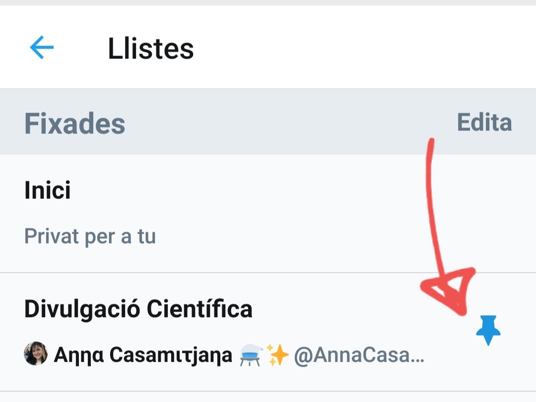 AnnaCasamitjana's tweet photo. Segur que ja ho sabíeu però jo acabo de descobrir que en crear llistes noves aquí a #twitter per poder filtrar una mica (en tinc moltes però no les utilitzava perquè havia de fer molta neteja), si fixes llistes destacades et surten als tuits recents ⬇️ #microtutorials #TuitÚtil https://t.co/lxcQxO3myY