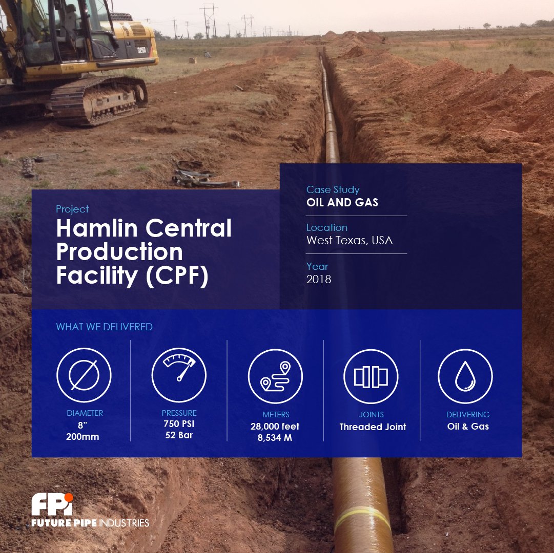 futurepipe's tweet photo. Case Study
Sector: Oil & Gas
Project: Hamlin Central Production Facility (CPF)
Location: West Texas, USA
Year: 2018
https://t.co/VboDQBk1bu
#oilandgas #futurepipe #projects #oilandgasapplication #texas #usa #composite #materialofchoice #creatingvalue https://t.co/fX24fP4EAD
