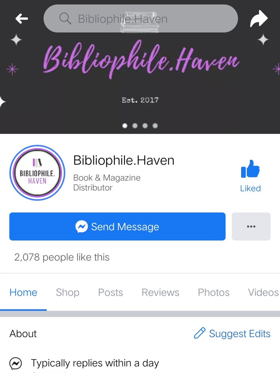 OTHER SOCIAL MEDIA SITES:Facebook: https://www.facebook.com/bibliophile.haven/Instagram: https://www.instagram.com/bibliophile.haven/ESTABLISHED 2017(As of May 13, 2020 screenshot )