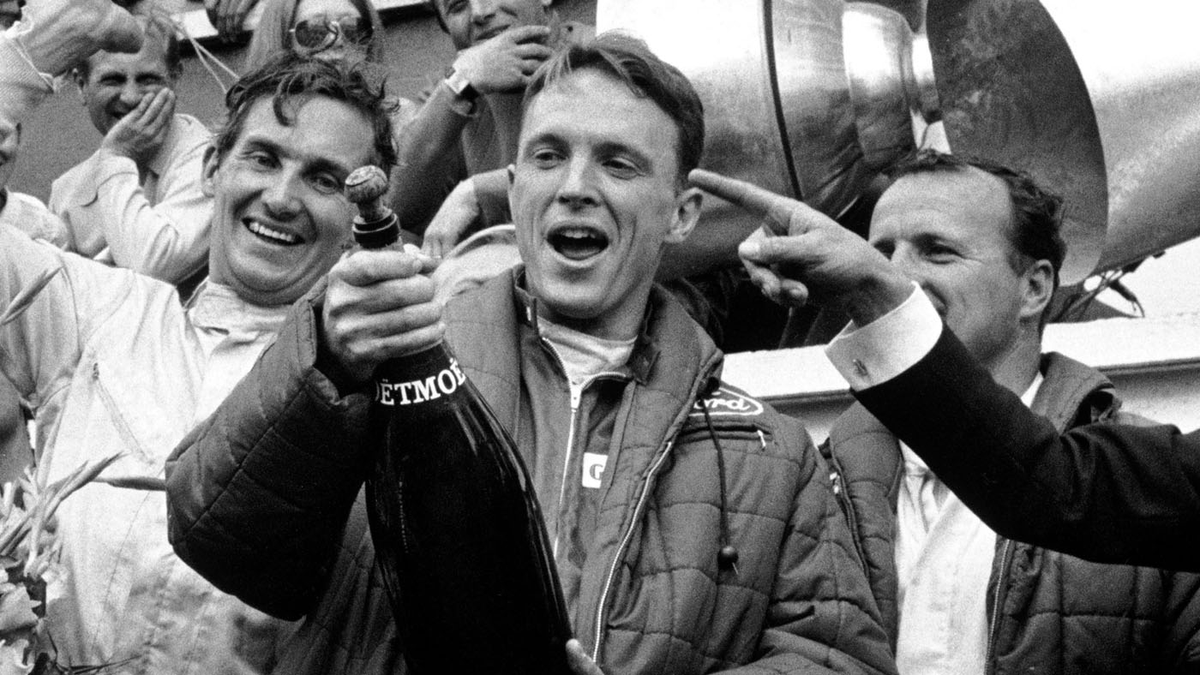The tradition of spraying champagne to celebrate victory celebrations wasn’t a thing until 1967. Dan Gurney began Champagne spraying on the victory podium at Le Mans by placing his thumb over the open bottle, shaking and intentionally spraying the onlookers.
