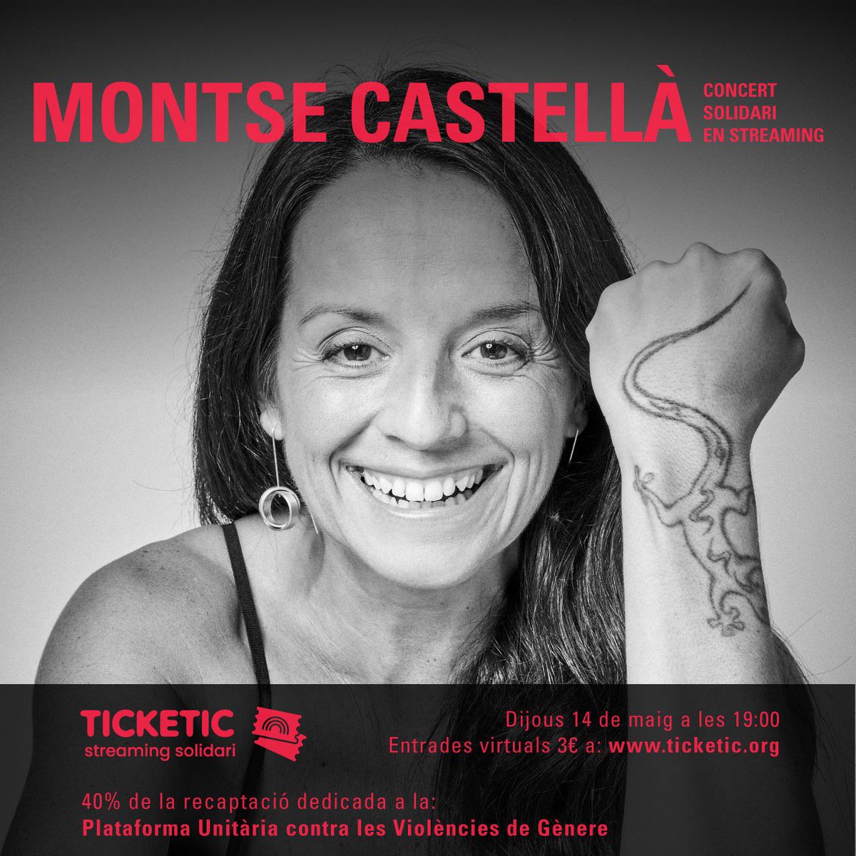 cercleNordSudBL's tweet photo. @montsecastella i @xavisarria són els #StreamingsSolidaris que ofereix @Ticketic_org per als propers 14 i 15 de Maig.
Els beneficis aniran per @Prouviolencia i @PAHCBages
Entrades a: ➡️https://t.co/a4Jo5ezpE1
#ProuViolència
#BagesSenseMordassa
#CulturaACasa
@EsperanzahWMF https://t.co/uMQMulMvab