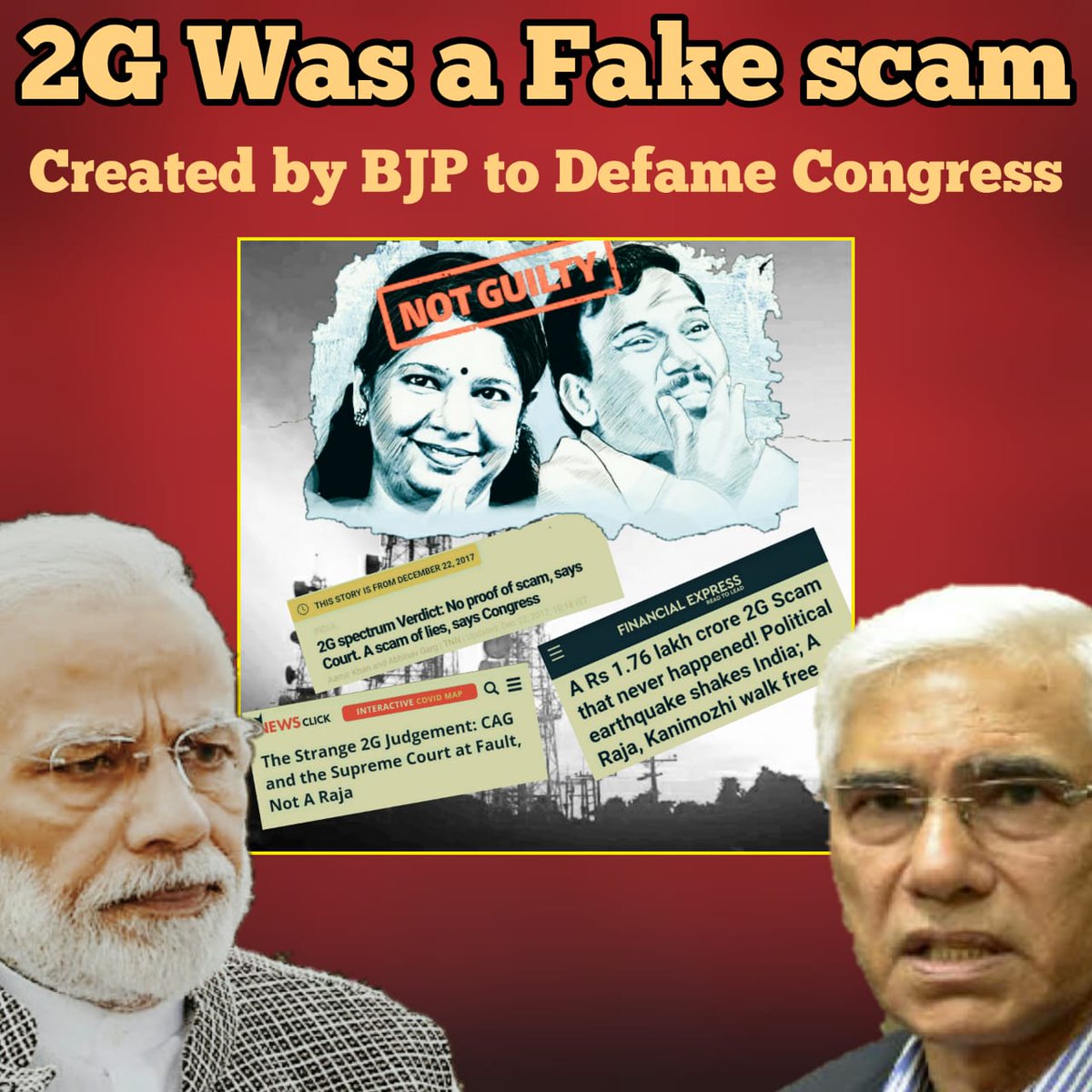 INCians,

Here's your first task. BJPs biggest 'Bramhastra' before 2014 was allegations of the 2G scam against UPA. However, according to a special court, there was no scam.

Please spread this across Twitter, FB, Insta, WA.

Reply with 'Done' once you share.

#ShareTheTruth