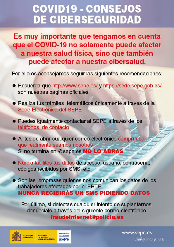 empleo_SEPE's tweet photo. 📢Los correos electrónicos a través de los que el Servicio Público de Empleo Estatal se pone en contacto contigo comienzan por "dp" o "bop" o "doc" y finalizan en @ sepe .es https://t.co/WXCxKP6uAw