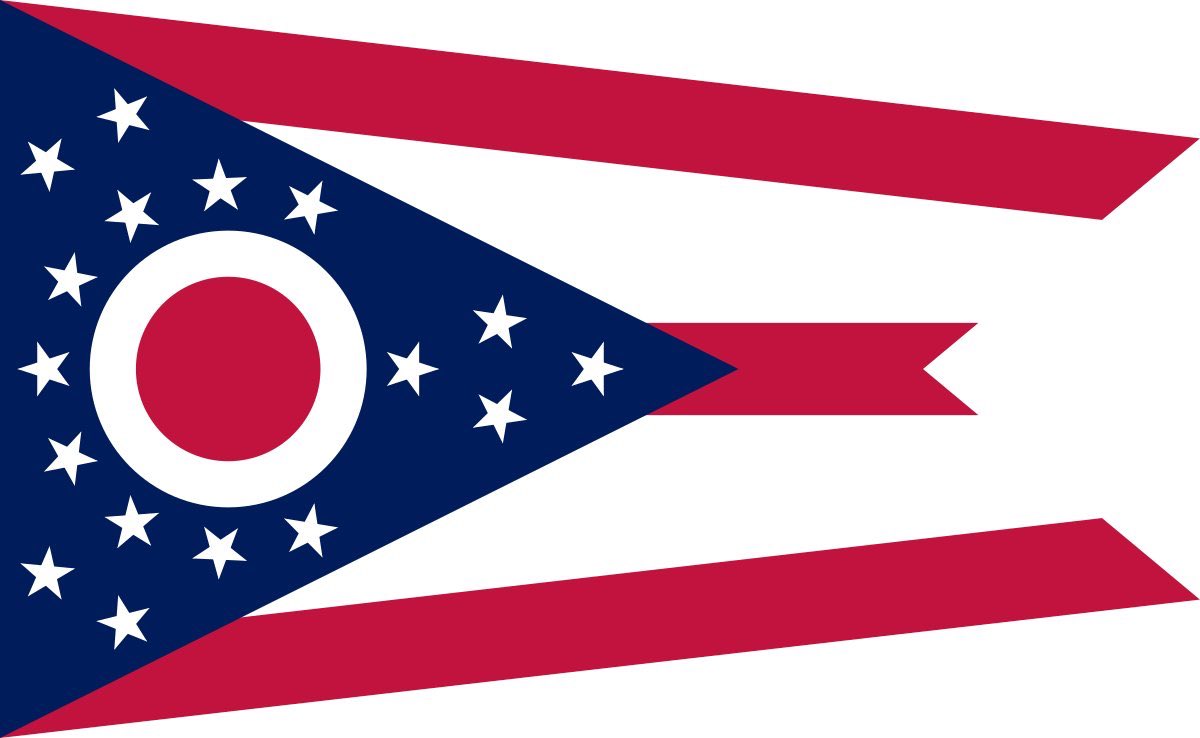 I’m ranking all the state flags starting with the worst. Ohio is #50, because it’s visually busy and none of the design elements compliment each other