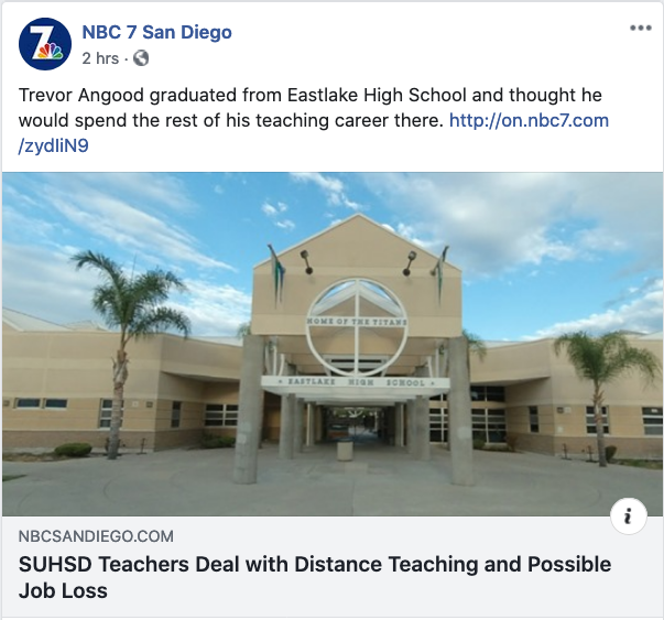 2/ .<a href="/SUHSD/">Sweetwater Union High School District</a> .@SweetwaterSuper  .<a href="/MrArturoSolis/">Arturo Solis (He/Him/El)</a> ...and yesterday, I spoke with .<a href="/nbcsandiego/">NBC 7 San Diego</a> stressing not only the importance of librarians but emphatically stating that NO teacher should have to wear a pink slip like a badge bit.ly/3fMtw8o