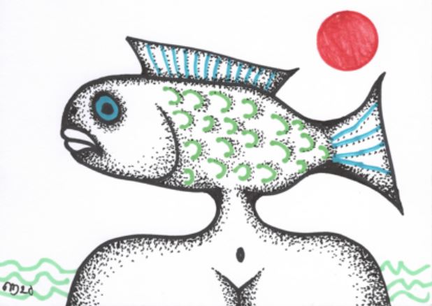 ruth_millington's tweet photo. DESMOND MORRIS has made 3 postcards for the #supadip! Fancy owning a mini Surrealist masterpiece for £30? https://t.co/fF87xm3V72 https://t.co/k007tIt9Va
