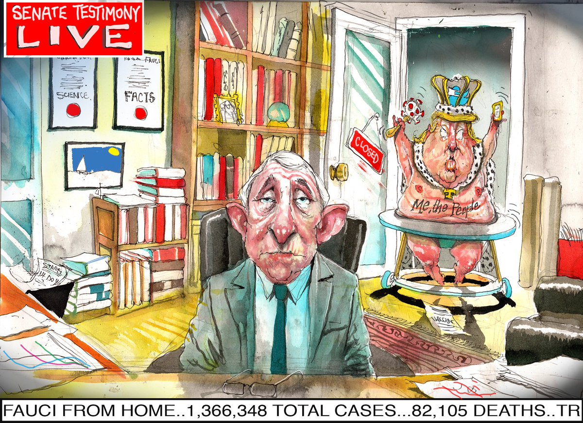 Dr Fauci at home with the toddler from hell
