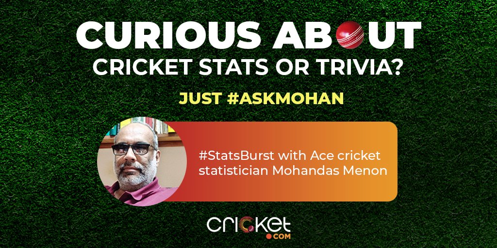 weRcricket's tweet photo. Use the hashtags #AskMohan &amp; #StatsBurst to ask all your cricket related questions and queries in the comments section, &amp; @mohanstatsman will answer them in our weekly #StatsBurst column every Monday. #WednesdayVibes #WednesdayWisdom #WednesdayThoughts #Stats #CricketStats https://t.co/m4retfvCAZ