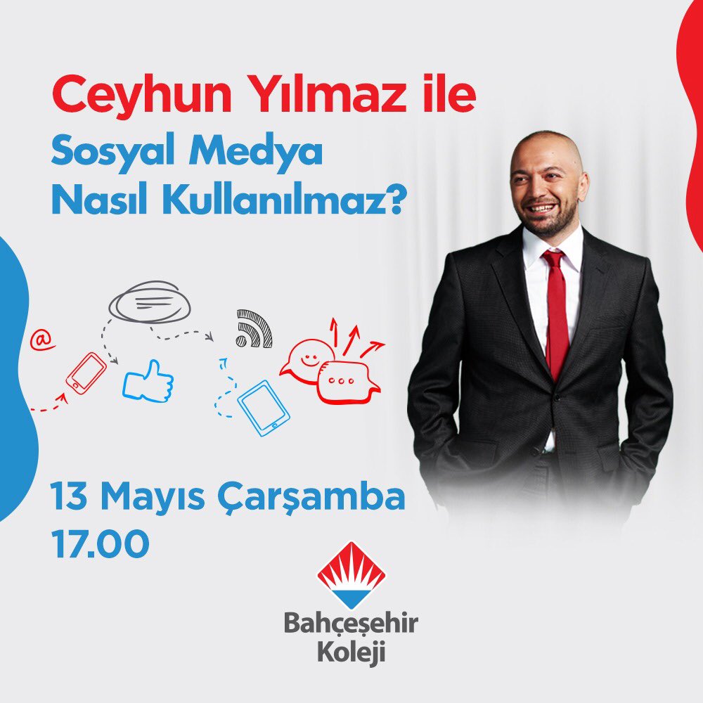 bahcesehir_k12's tweet photo. Online buluşmalarımız kapsamında @ceyhunyilmaz ‘’Sosyal Medya Nasıl Kullanılmaz?’’ başlıklı sunumuyla lise öğrencilerimizle bir araya geliyor! 🙂 https://t.co/vj5kh2g0Yi