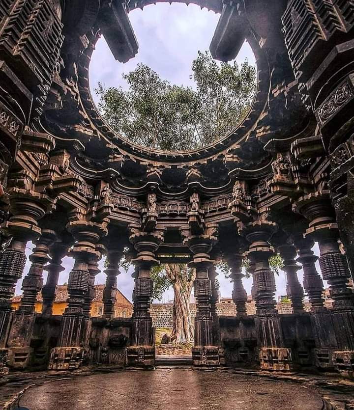 This beautiful prototype model has been carved in Trikuteshwara Temple Gadag, Karnataka ofKalyani Chalukyas who ruled this region 1050 to 1200 CE.Pic 2: Kopeshwar Temple #Temple  #architecture