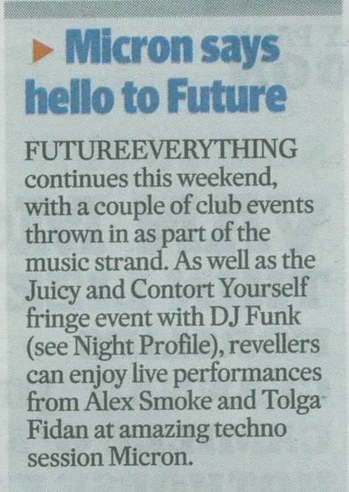 MicronClub's tweet photo. From way back in 2011!  One of our favourite ever parties! @alexsmoke @FuturEverything @Vakant 

@CityLifeManc https://t.co/2Z3bdX4nzv