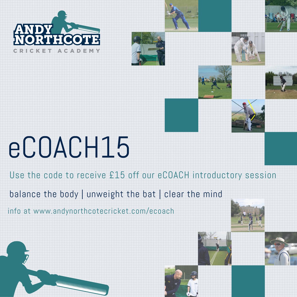 Use the discount code to receive £15 off our eCOACH introductory session

#cricket #cricketathome #eastanglia  #lovecricket #individualcoaching