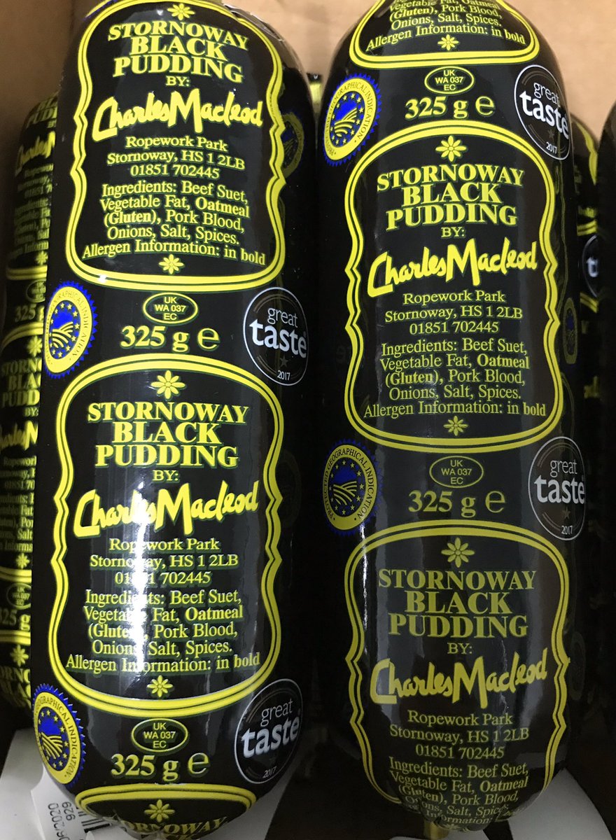 We have Stornoway black pudding online now.