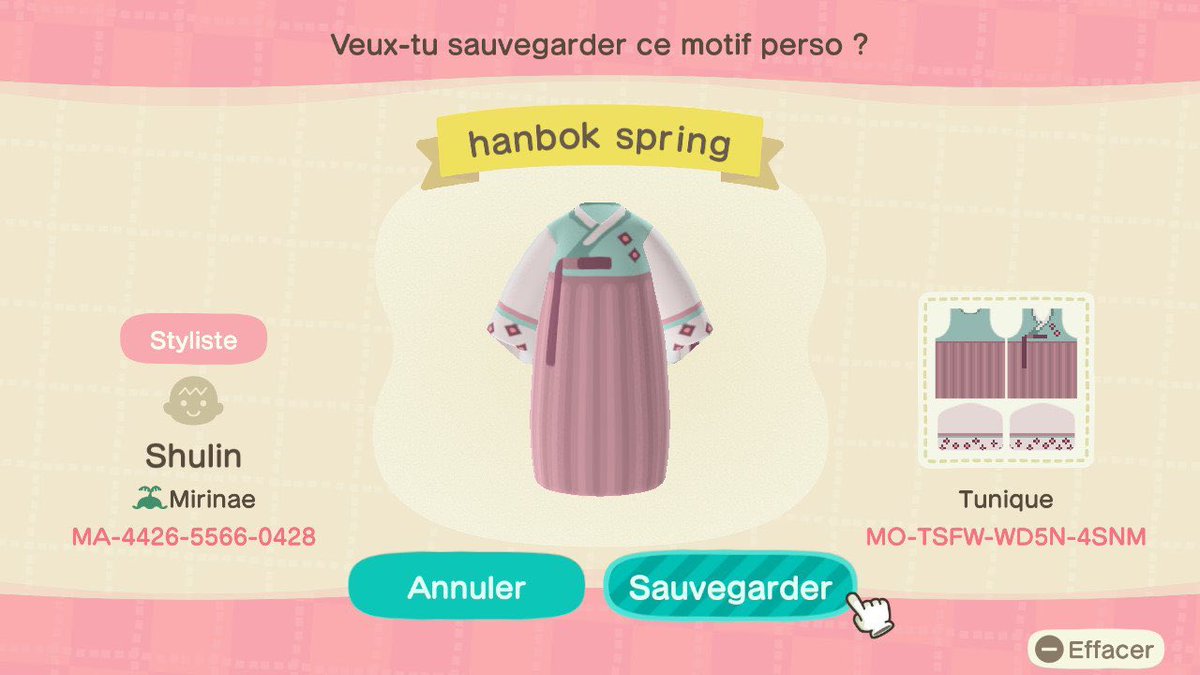ShulinAC's tweet photo. Hanbok design 

#AnimalCrossingNewHorizons #hanbok #koreanfashion #korea #AnimalCrossingDesigns #AnimalCrossingClothes https://t.co/AvplzPojwo