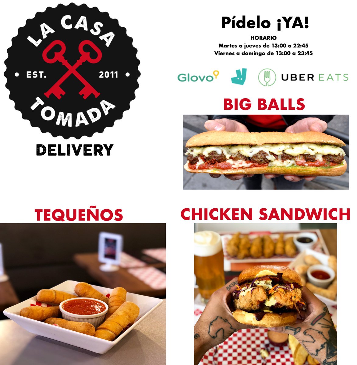 ¿No quieres cocinar? Pide nuestros bocadillos <a href="/Glovo_ES/">Glovo</a>  <a href="/Uber_ES/">Uber España</a> <a href="/Deliveroo_ES/">Deliveroo ES</a>