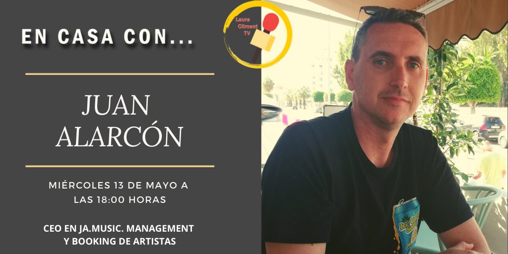 lauraclimenttv's tweet image. Familia! Nos vemos esta tarde a las 18 horas con Juan Alarcón, CEO en @JaMusicWeb Hablaremos del mundo del management y de la industria musical. ¡No te lo pierdas! #musica #periodismo #periodista #QuedateEnCasa #instalive #journalism