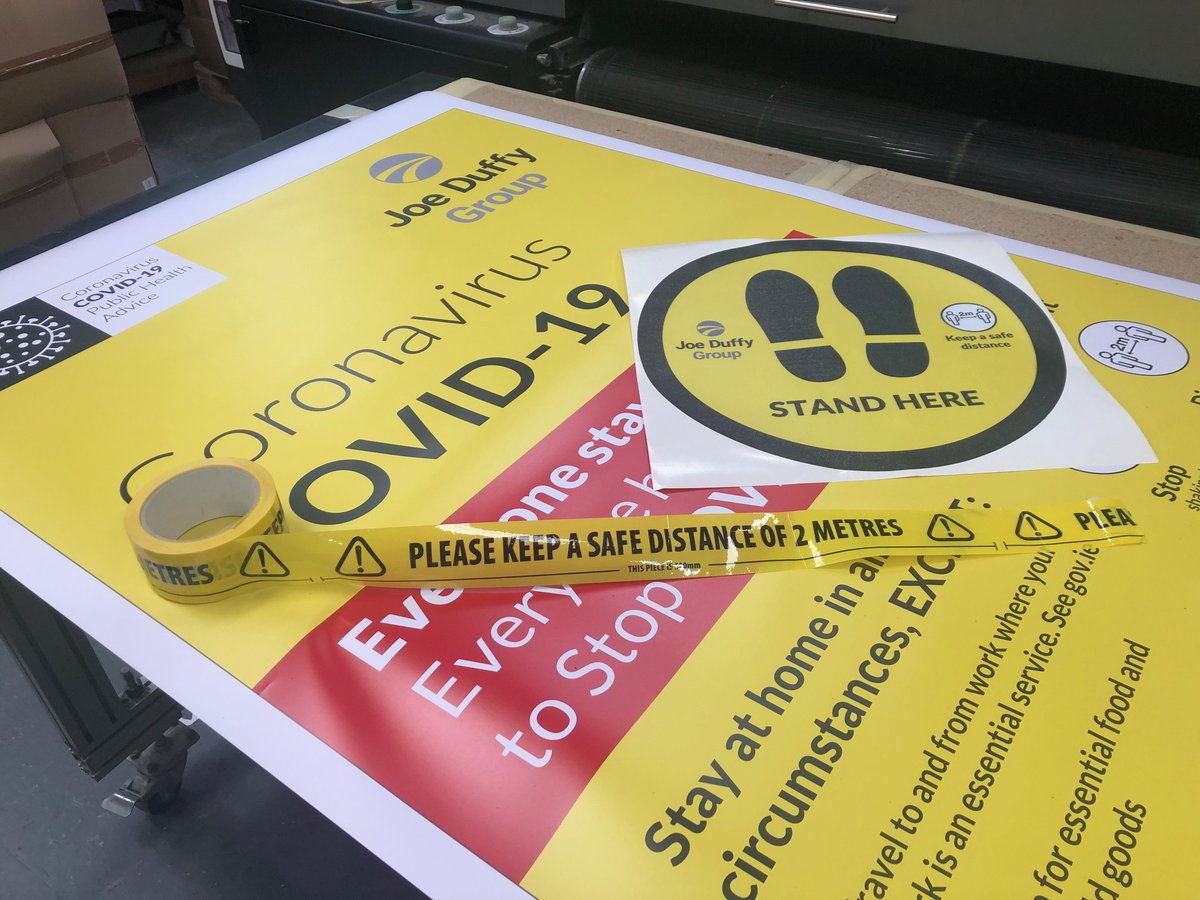 We can now provide COVID-19 (coronavirus) health and safety display material to assist you in your efforts to keep you, your staff, and customers safe. Branded Pull-Up Banners, Posters, Floor Graphics etc.  #staysafe #staysafeeveryone #staysafecovid19 #eakinltd #eakindesignstudio