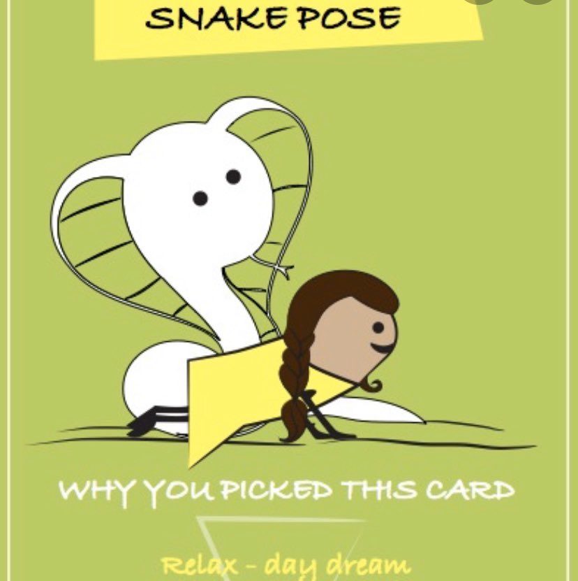 There is lots of anxiety surrounding us this week. Our snake pose helps to disperse some of the anxious feels we hold in our stomache. Get into this pose and just hold it, noticing how you feel! It helps us to relax and let go a little, calming our body and mind! 🐍