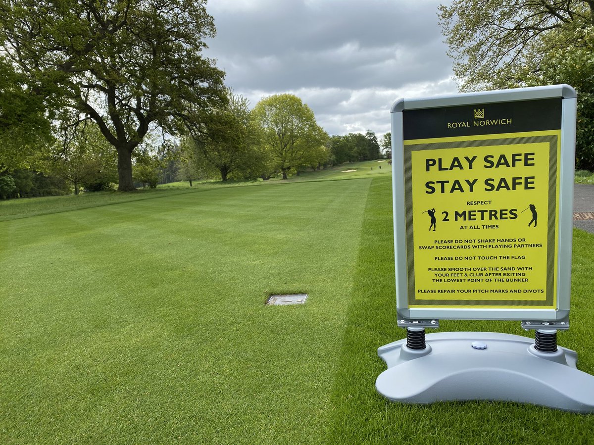 Thank you to @PageBros for the excellent service printing our signage for reopening ⛳️ #PlaySafeStaySafe