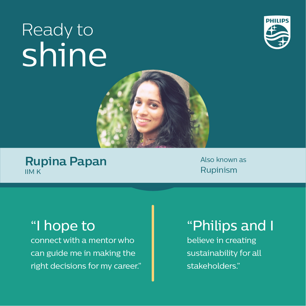 HRPhilips's tweet photo. An interest in the internet of medical things (IoMT) brought Rupina Papan, @IIMKozhikode to Philips. We can't wait to share more with you through the work we do! #StartwithPhilips #LifeatPhilips https://t.co/Cxr5kGUgwQ