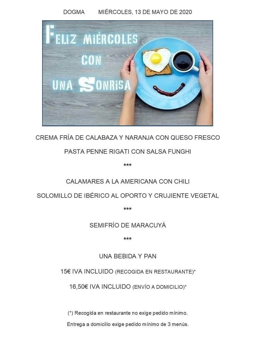 @dogmarestaurante #menu #menudeldia #takeaway #delivery