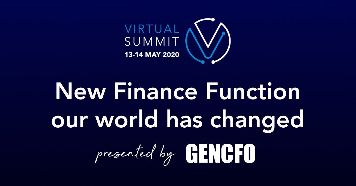 GenCFO's tweet image. Book now for the session "New Finance Function, Our World has changed" on Thursday 14 May, 4pm.

#AFVirtualSummit #GenerationCFO #DBConsulting #AgnetisPartners #FinanceAnalyticsInstitute

buff.ly/2xQZRtG