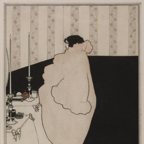 OxLifelongLearn's tweet photo. Gordon Reavley hosts our #TutorTakeover today, recommending that we all go and explore the online Aubrey Beardsley Exhibition Guide from the @Tate. Watch the curators discuss the illustrator's ‘short and scandalous career’ and learn more about the artist. https://t.co/gkbUwhzqlm https://t.co/edKWw8qxmU