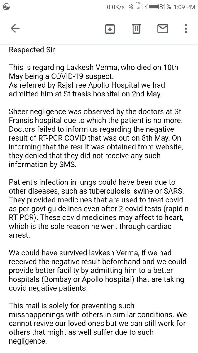 ashuverma0905's tweet photo. SMS is the only way to receive information for doctor for covid test. I found from official website the result was out in 2 days n doctor do not know about it till day as they receive through msg. @ICMRDELHI @narendramodi @IndoreCollector #dmindore #indorecollector https://t.co/op1g0tkfEr