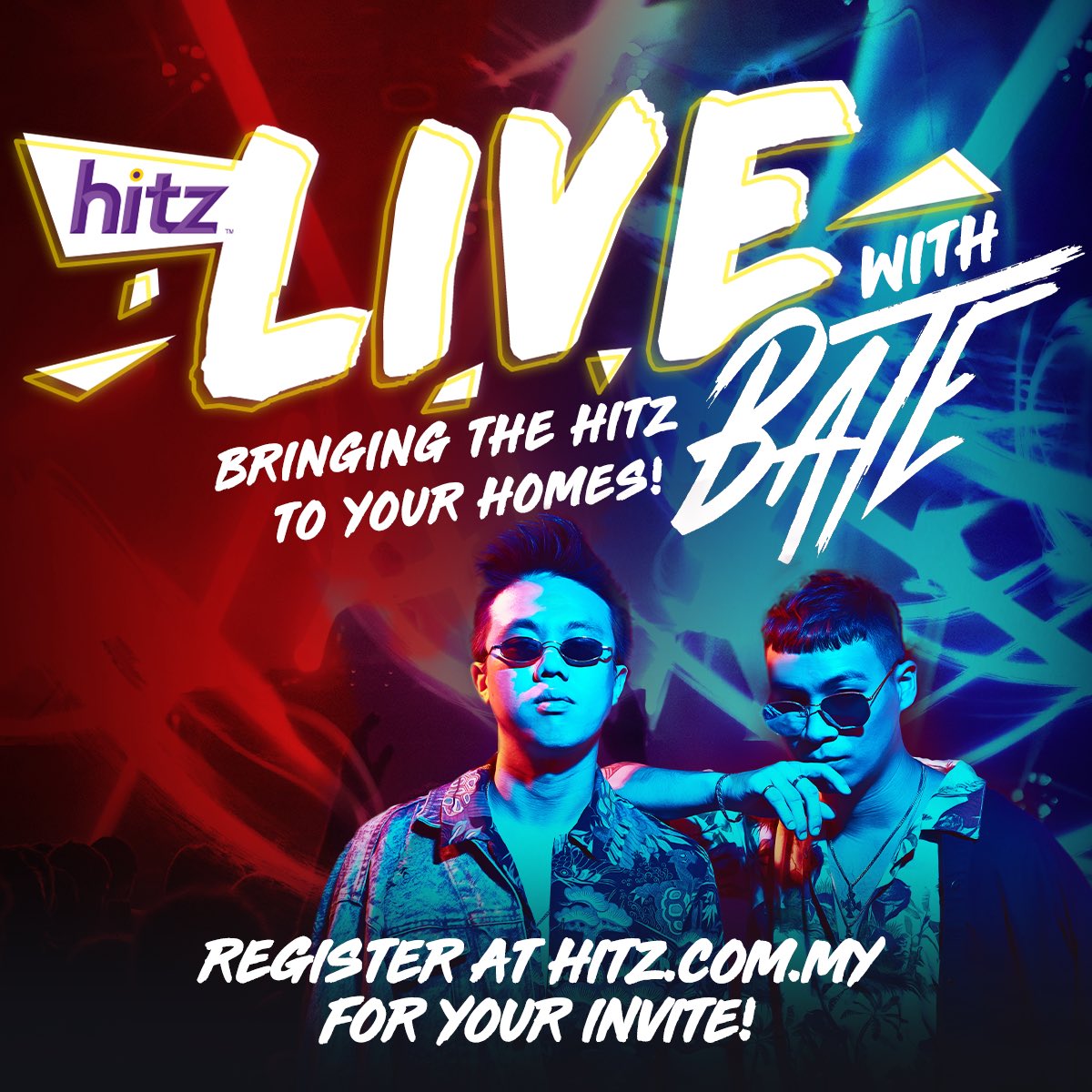 hitzdotmy's tweet photo. Friday at 9PM, we're bringing the HITZ to you, virtually! Join us for a special HITZ LIVE with BATE! First 100 to register at https://t.co/Cw4inOmAVp will receive exclusive invites to the party! #BATEOnHITZ #ClubHITZ https://t.co/Jd3bvG0ppS