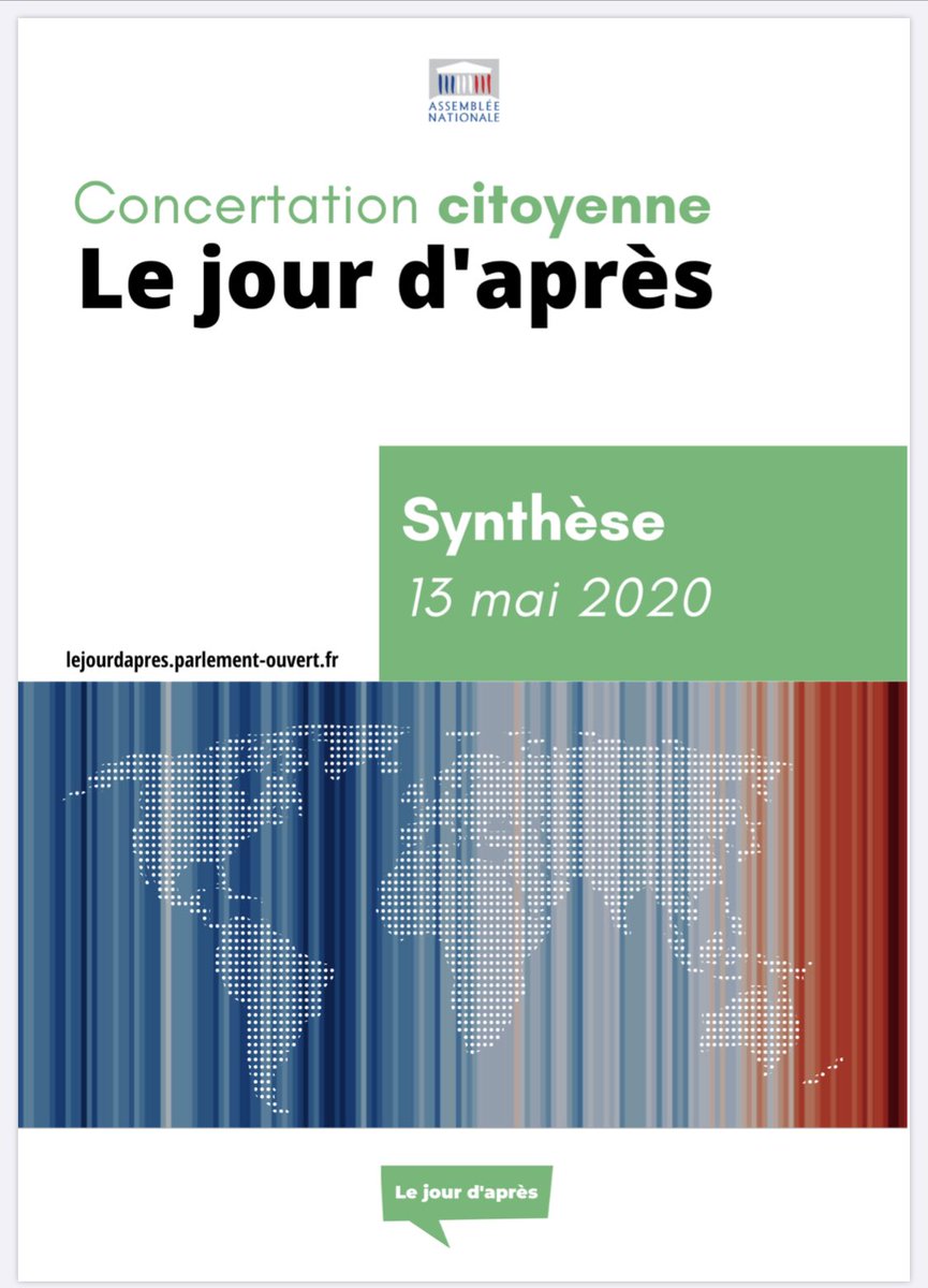 Après 1 mois de consultation, je suis fier et heureux de vous présenter la synthèse finale du <a href="/jourdapres/">Le Jour d'Après</a> portée par 66 parlementaires transpartisans. 

 La consultation c’est : 
 👩‍💻26 000 comptes créés 
 ✅8 700 propositions
 🗣23 ateliers 

 bit.ly/2LmR4CO