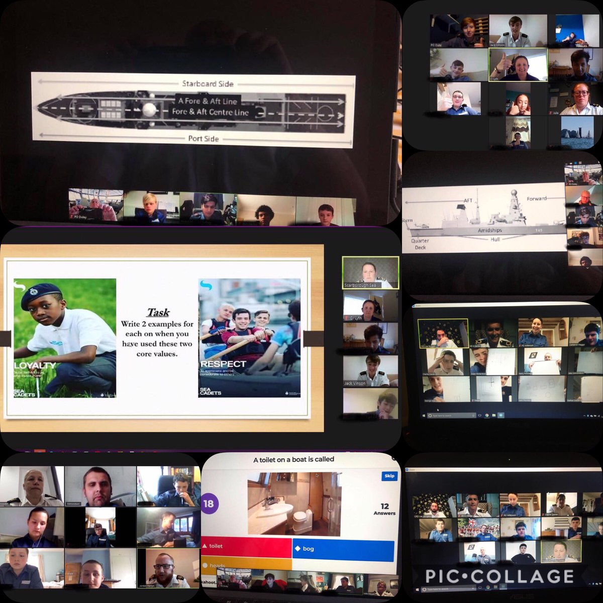 boroscc's tweet photo. Last nights “Zoom” lessons went down really well. They included 
General Sea Terms, What is a Map, Loyalty &amp; Respect, Behaviour Management, Virtual Leadership Tasks &amp; RMC Corps History. 
The virtual leadership tasks were a huge hit!! 

#FallInAtHome #CTP #TeamBoro #WhatWeDo https://t.co/p6urFAaEDJ