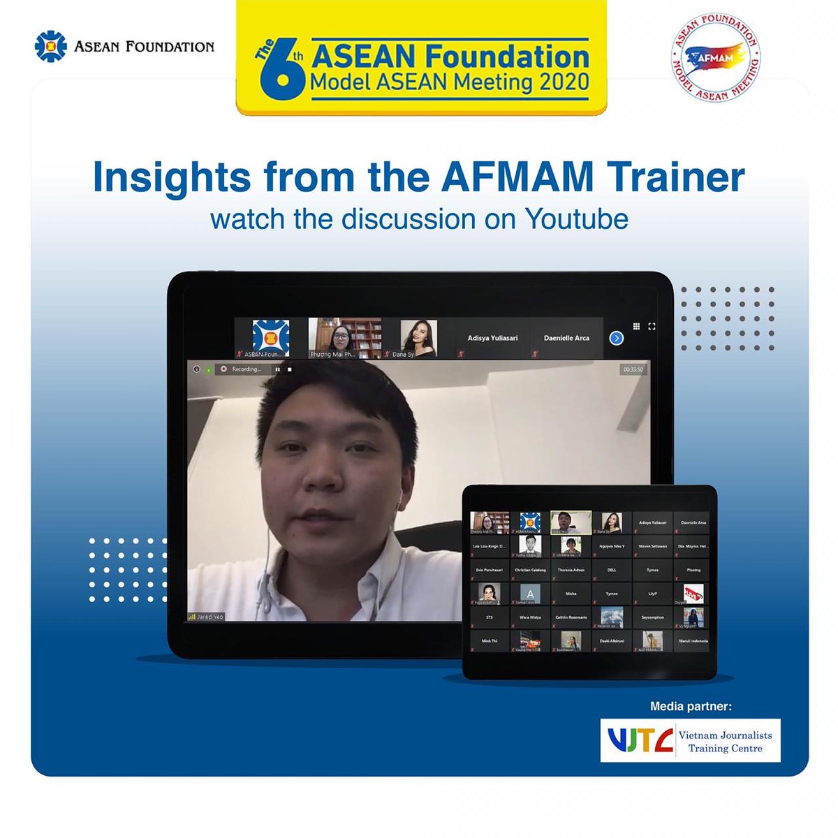 aseanfoundation's tweet photo. Missed our last #AFMAM2020 online discussion? Don't worry because you can now watch the full video on our YouTube channel: https://t.co/iDucLK5BHU
#AFMAMazing #WeAreASEAN #BeASEAN https://t.co/NjoFKlqb5i