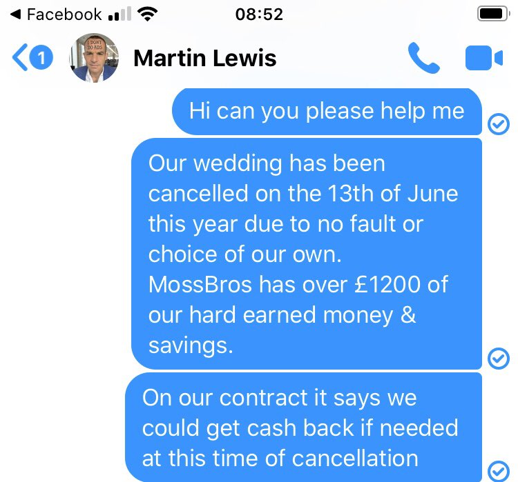 elm_yoga's tweet photo. @MartinSLewis Can you please help @MossBros has got over £1200 of our money and we’d like it back 🙏 https://t.co/GvD8m2l8uZ
